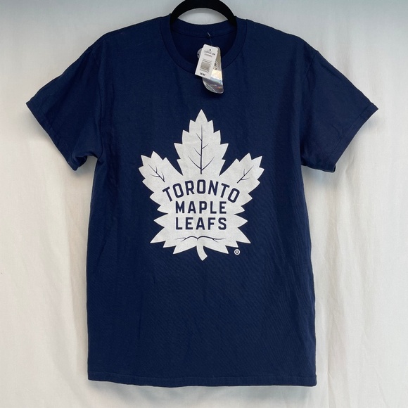 Toronto Maple Leafs NHL Logo T-shirt Navy White Unisex Size Medium NEW - Picture 1 of 8